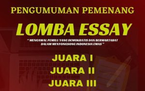 Malam Ini Penganugerahan Pemenang Lomba Esai Nalar Politik